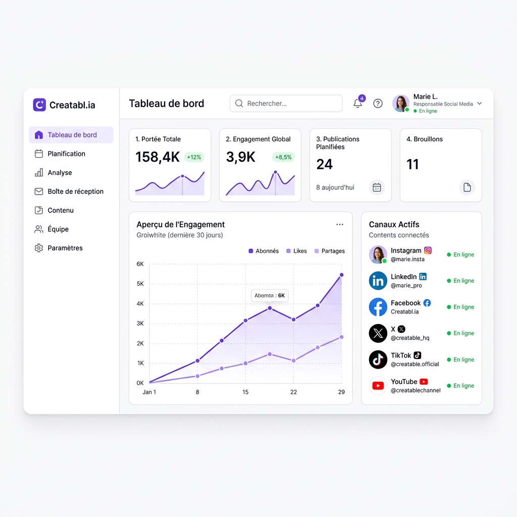 Creatabl Dashboard Screenshot